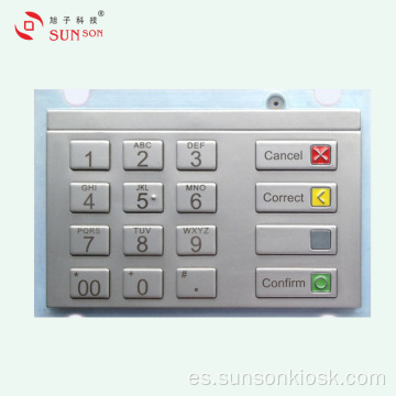 Teclado de PIN de cifrado numérico para quiosco de pago